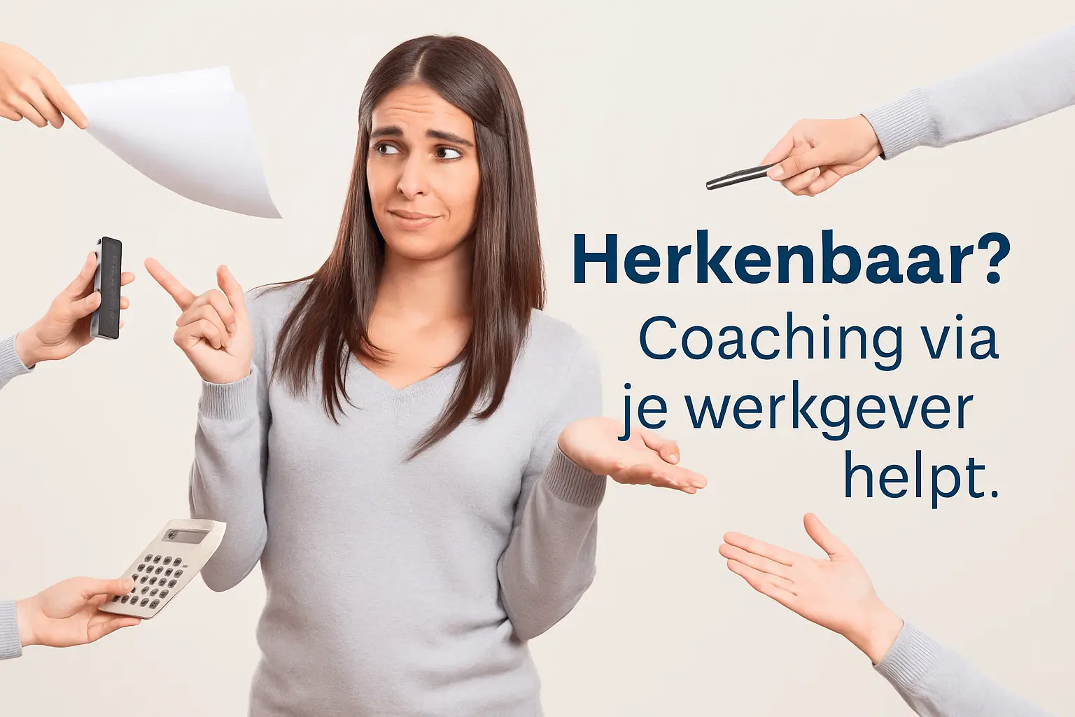 Drukke werkdag: Omringd door taken – Herkenbaar? Coaching via je werkgever helpt.